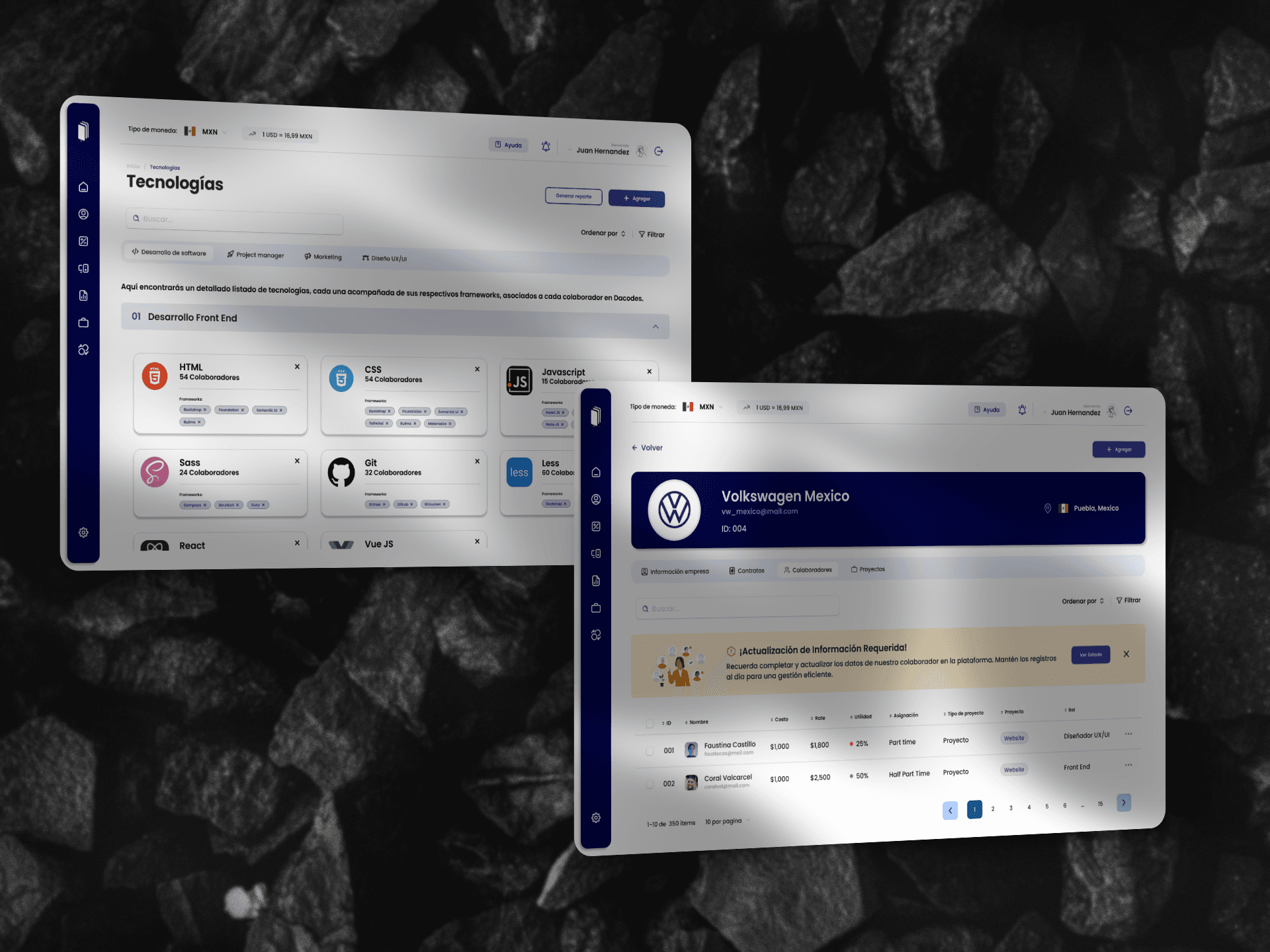 DasoftMock landing page mockup